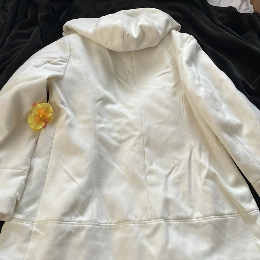 *Sold* Calvin Klein White Pea Coat - Picture 8 of 9